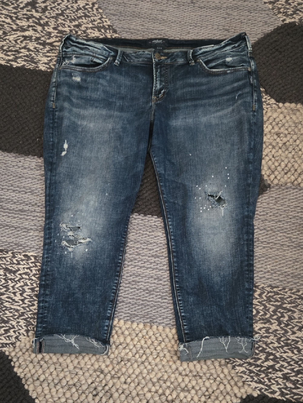 SILVER SAM JEANS. SIZE 18 CUTE!